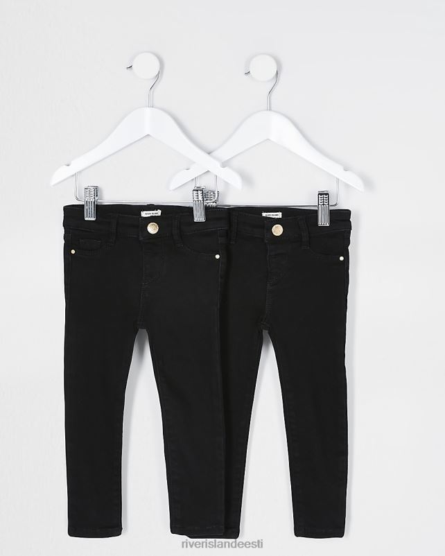 kehakate must tüdrukud River Island mg molly jeggings 2 pakk 44TLL6724