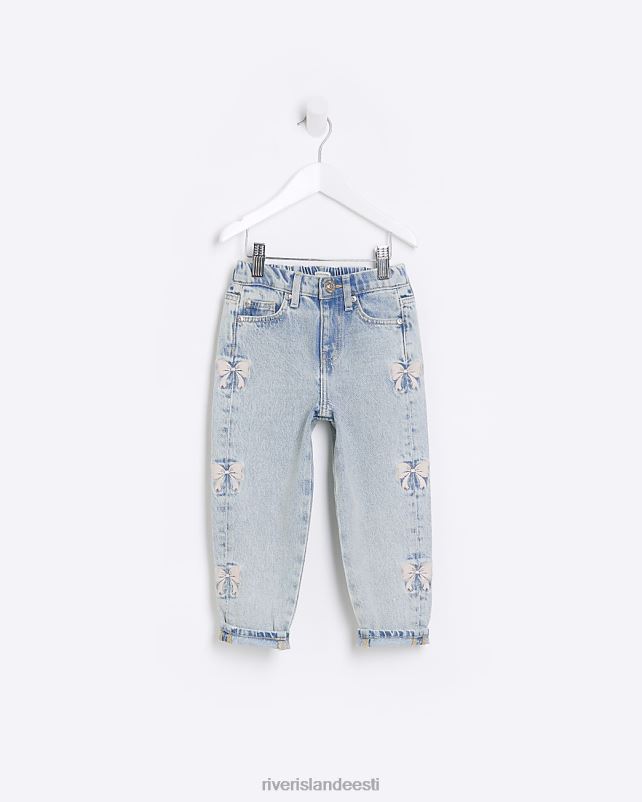 kehakate sinine tüdrukud River Island mg denim vibu detail mom teksad 44TLL6682