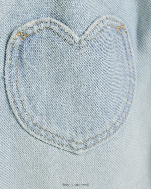 kehakate sinine tüdrukud River Island mg südametaskuga paberkotiga teksad 44TLL6592