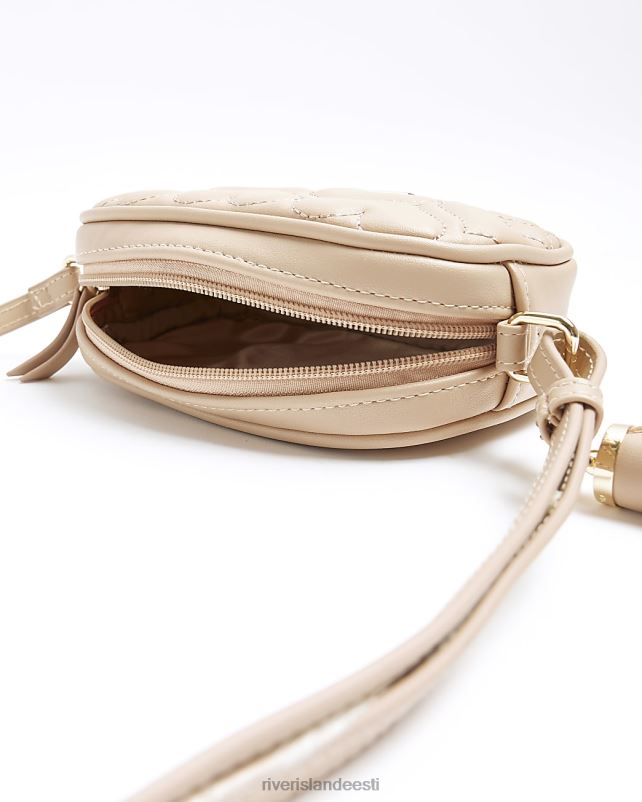 tarvikud beež tüdrukud River Island g südamega tepitud risti kehakott 44TLL6249