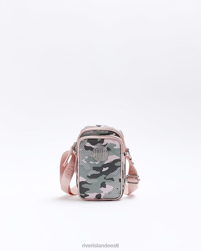 tarvikud khaki tüdrukud River Island g camo cross body festival kott 44TLL6206