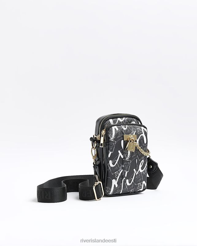 tarvikud must tüdrukud River Island g graffiti festivali kott 44TLL6283