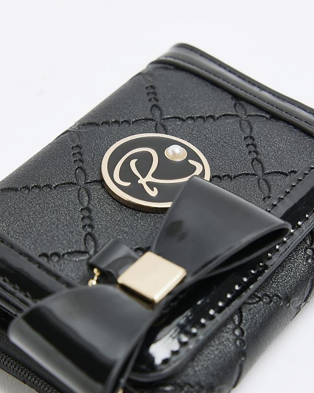 tarvikud must tüdrukud River Island g reljeefse vööri rahakott 44TLL6197