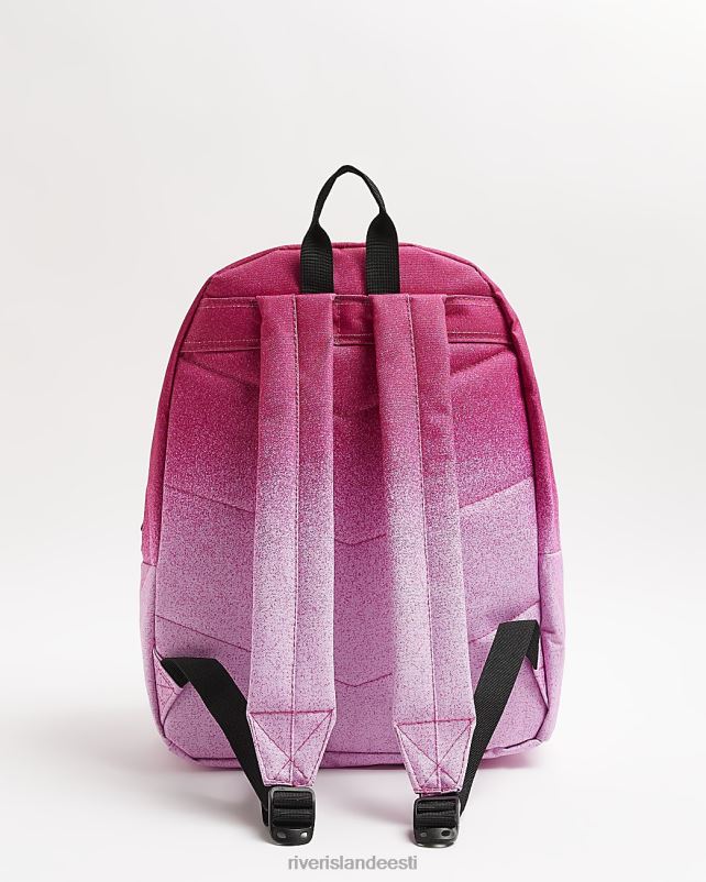 tarvikud roosa tüdrukud River Island g hype glitter seljakott 44TLL3473