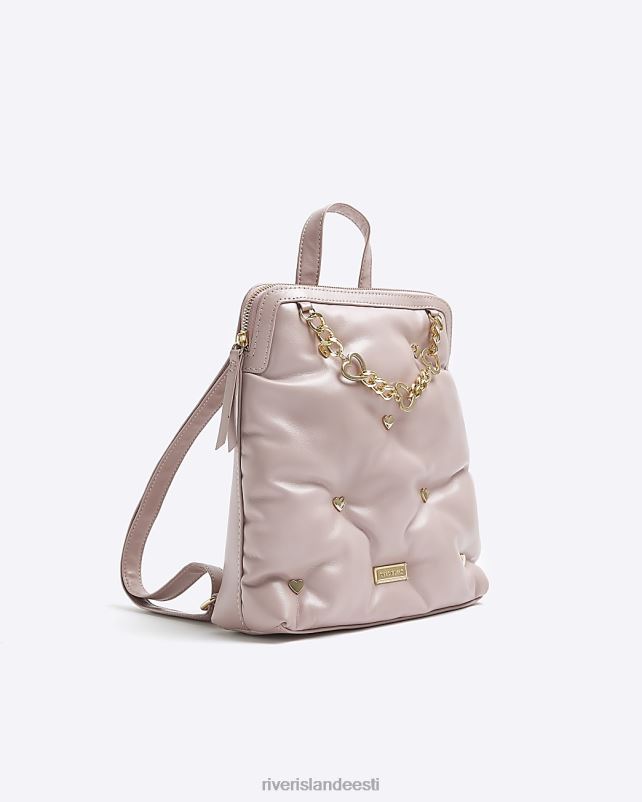 tarvikud roosa tüdrukud River Island g südamega seljakott 44TLL6271
