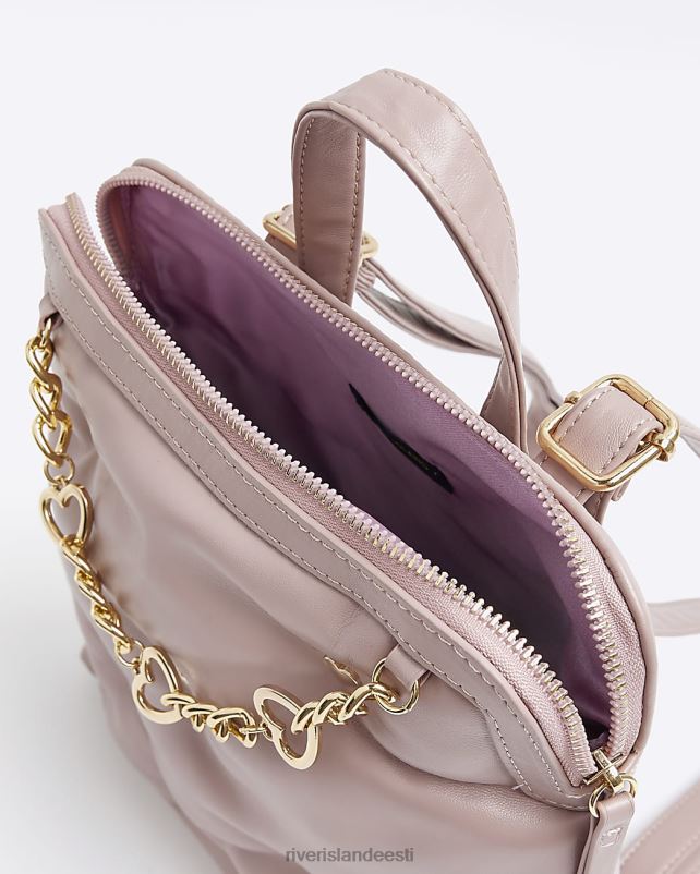 tarvikud roosa tüdrukud River Island g südamega seljakott 44TLL6271