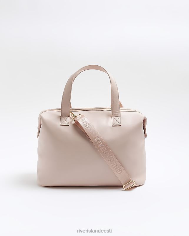 tarvikud roosa tüdrukud River Island g südamega tepitud holdall kott 44TLL6179