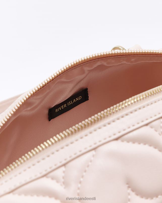 tarvikud roosa tüdrukud River Island g südamega tepitud holdall kott 44TLL6179