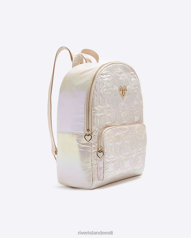 tarvikud roosa tüdrukud River Island g tepitud südamega seljakott 44TLL3379