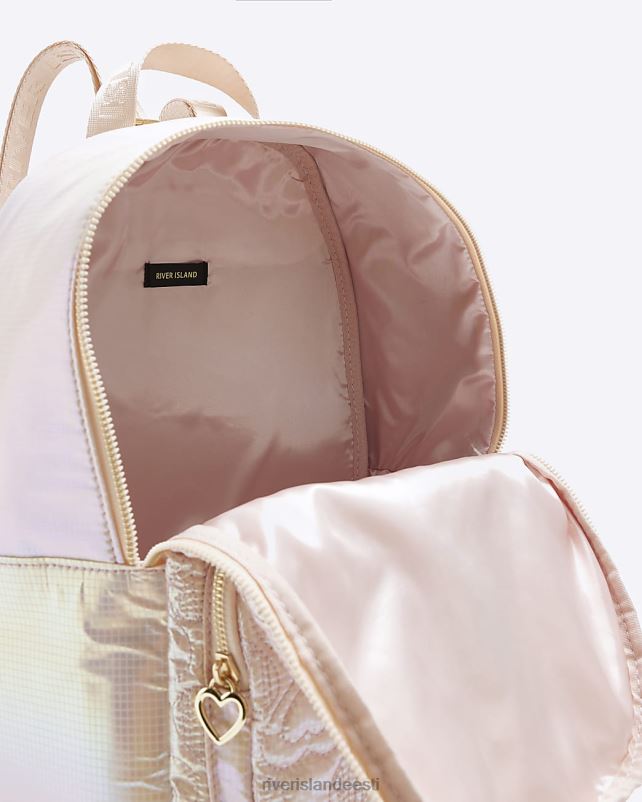 tarvikud roosa tüdrukud River Island g tepitud südamega seljakott 44TLL3379
