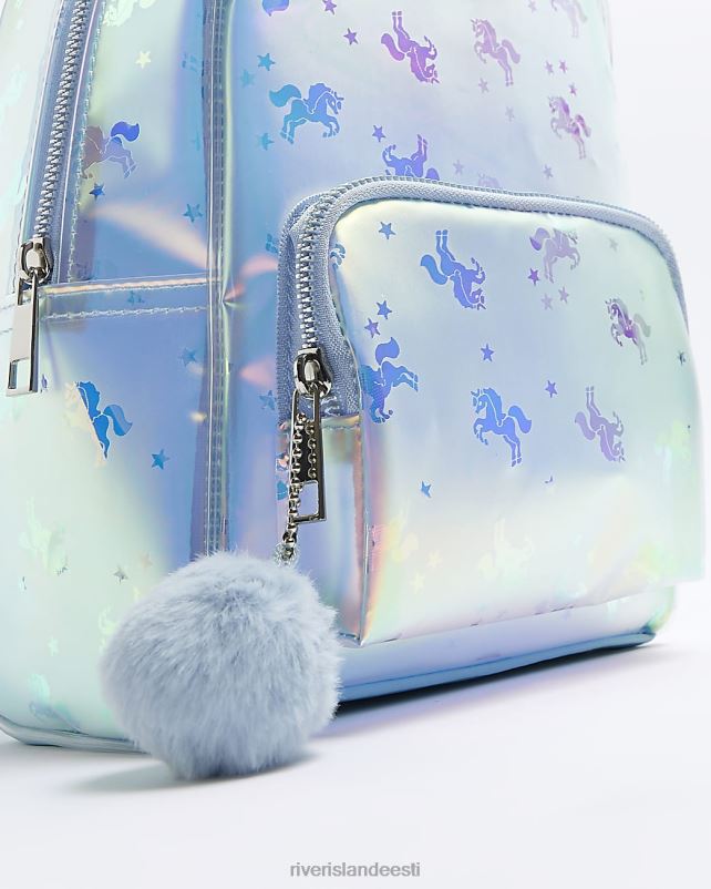 tarvikud sinine tüdrukud River Island g sillerdav ükssarviku seljakott 44TLL6291