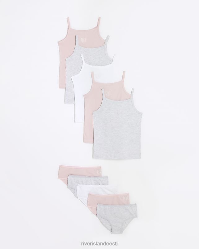 tarvikud roosa tüdrukud River Island mg peal ja aluspesu 10 pakk 44TLL6747