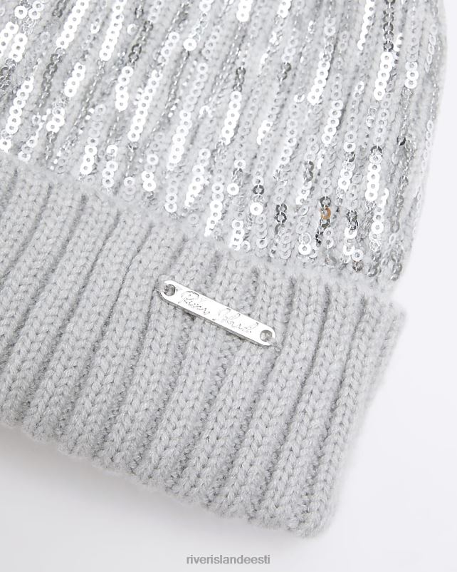 tarvikud hall tüdrukud River Island g litrid pom pom nokamüts 44TLL6454