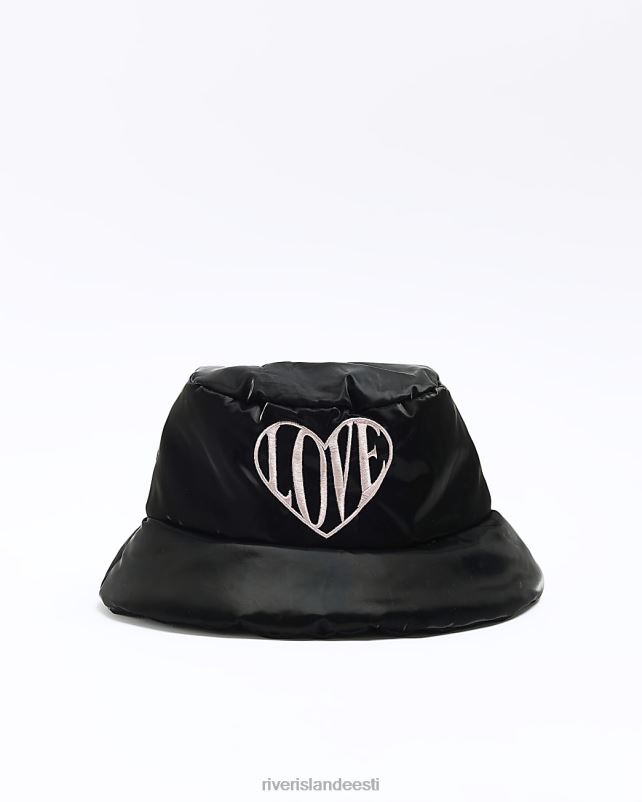 tarvikud must tüdrukud River Island g nailonist tikitud ämbrikübar 44TLL6456