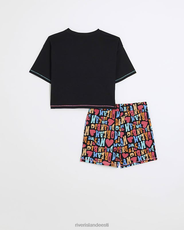 tarvikud must tüdrukud River Island g Dream suur pidžaamakomplekt 44TLL6203