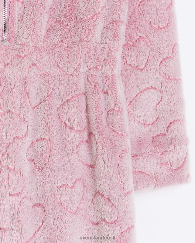 tarvikud roosa tüdrukud River Island g südamega kapuutsiga hubane onesie 44TLL6039