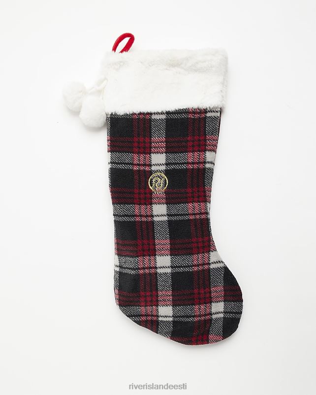tarvikud punane tüdrukud River Island tšeki kunstkarusnahast pere jõulusukk 44TLL6439