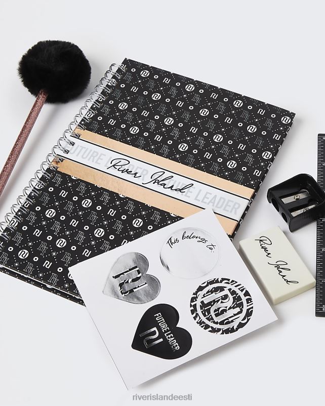 tarvikud must tüdrukud River Island ri kirjatarvete komplekt 44TLL5379