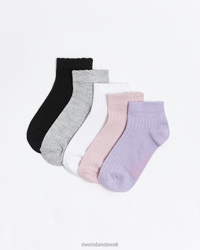 tarvikud lilla tüdrukud River Island mg treenimissokid 5 tk 44TLL6748