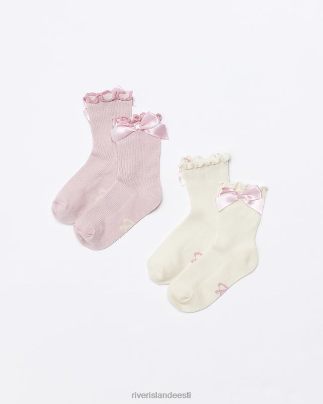 tarvikud valge tüdrukud River Island mg vibu sokk 2 pakk 44TLL6746